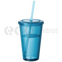 Cyclone tumbler and straw