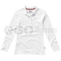 Point long sleeve ladies polo.