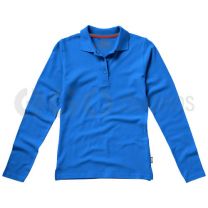 Point long sleeve ladies polo.